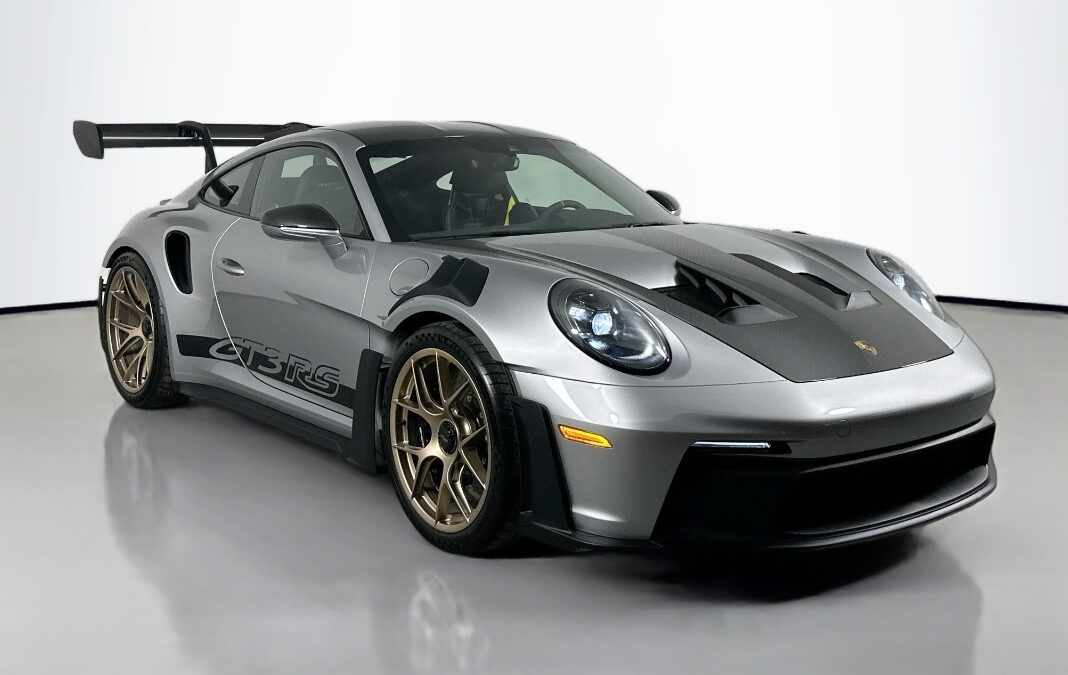 Silver sports car in a 360Booth® automotive photo booth with professional vehicle lighting