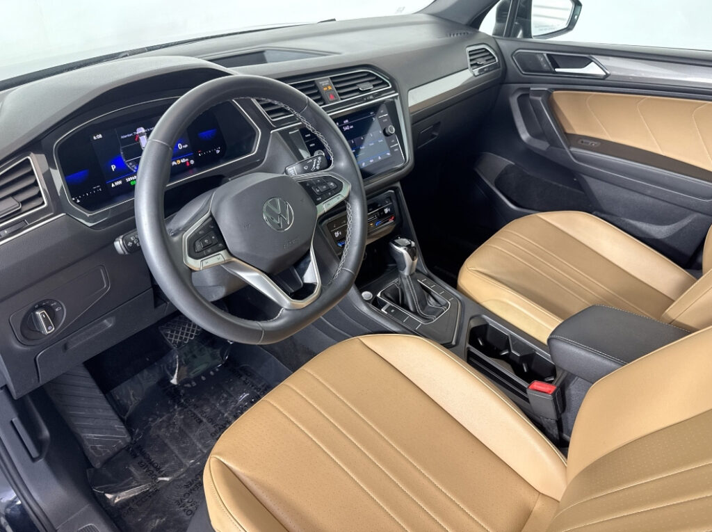 tan leather vehicle interior
