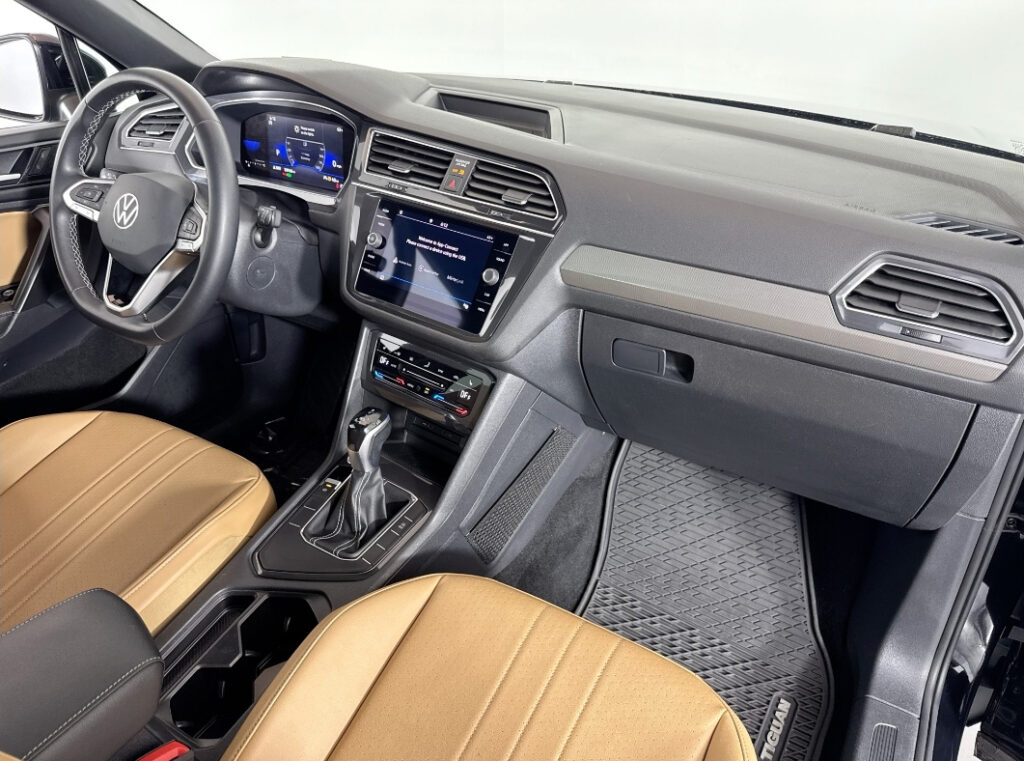 tan leather vehicle interior