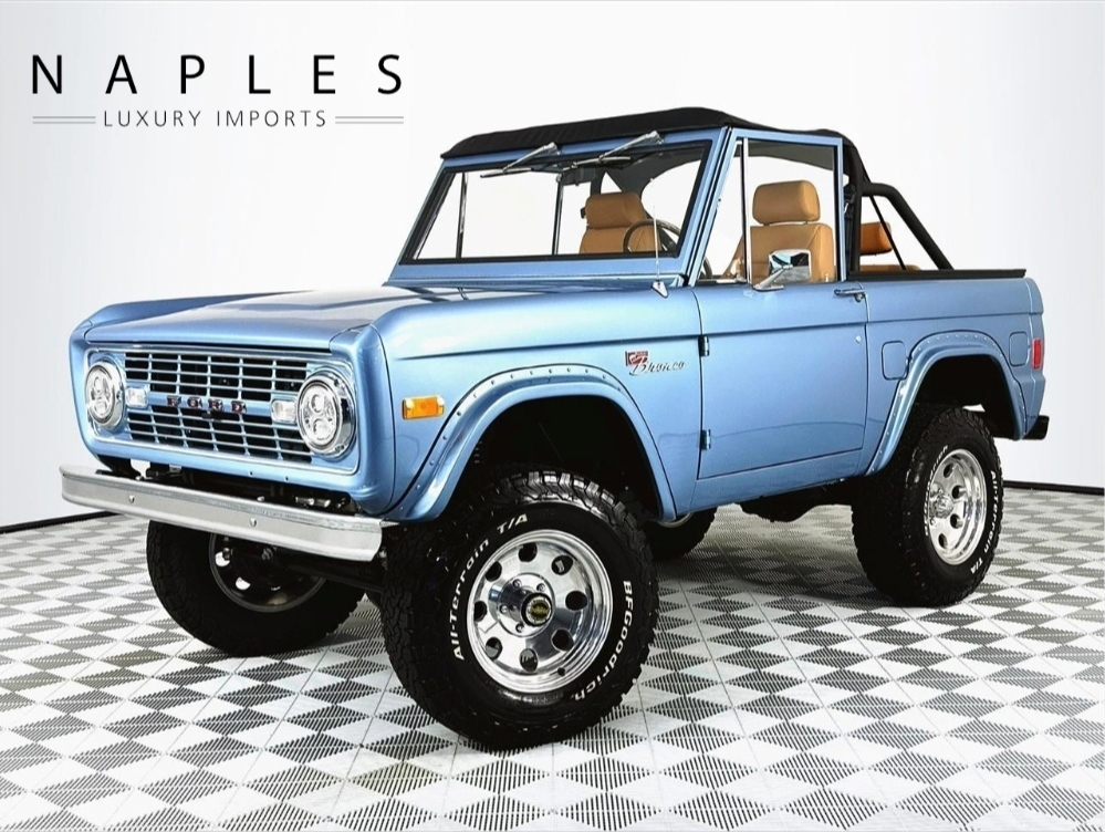 Antique Ford bronco in a jeep photo booth