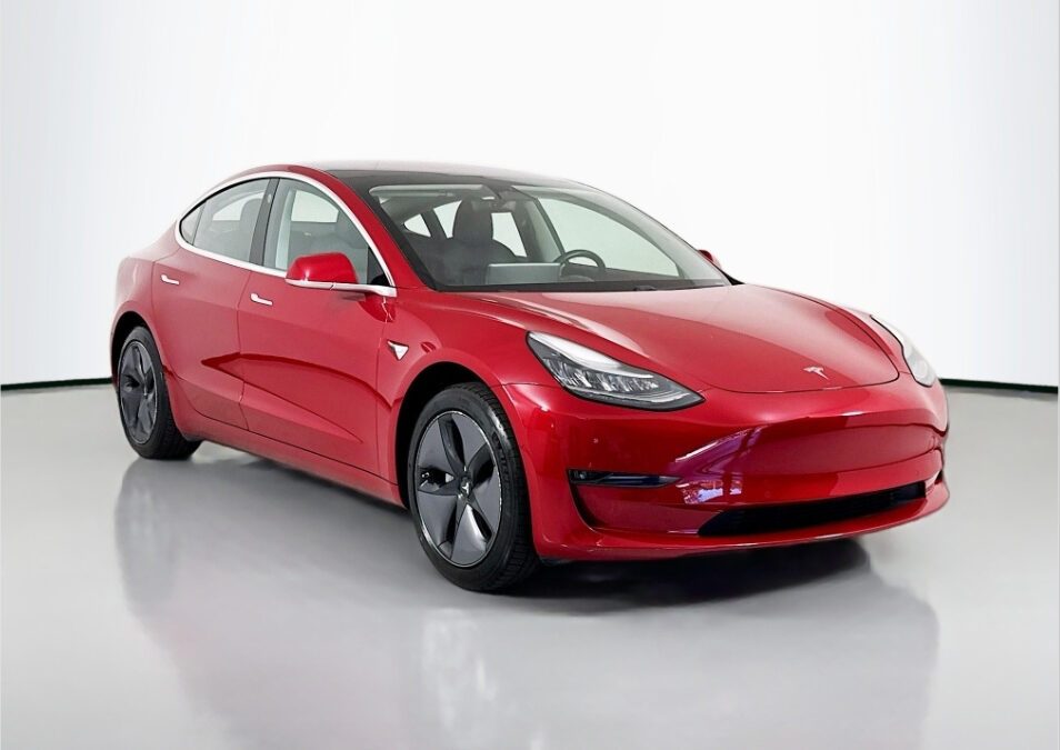 Tesla sedan in a 360Booth Photo Studio