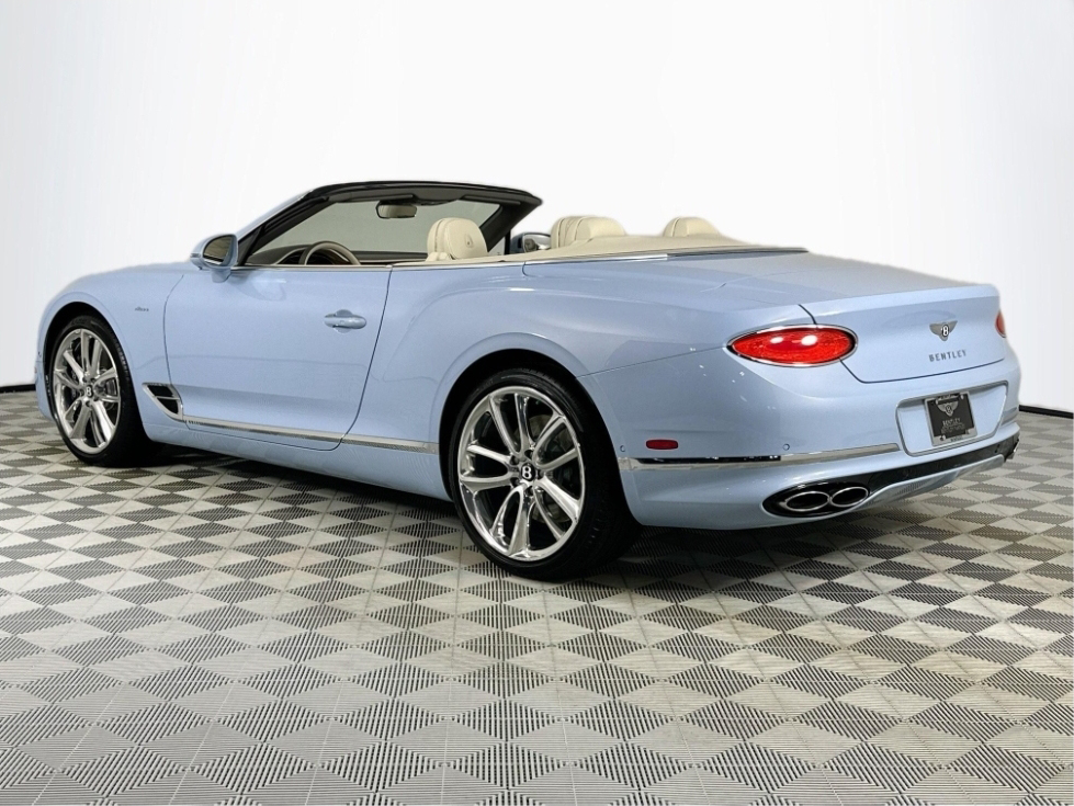 Blue Bentley convertible in a 360Booth Photo Studio
