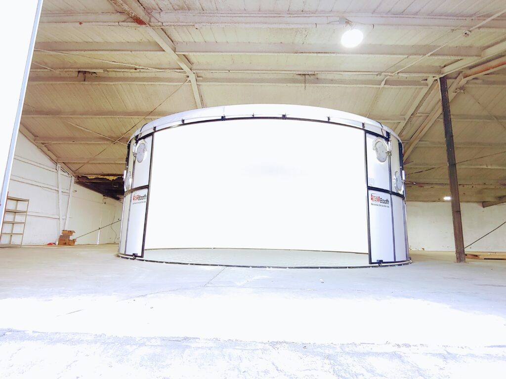 360Booth Vehicle Photo Studio in a dealership warehouse