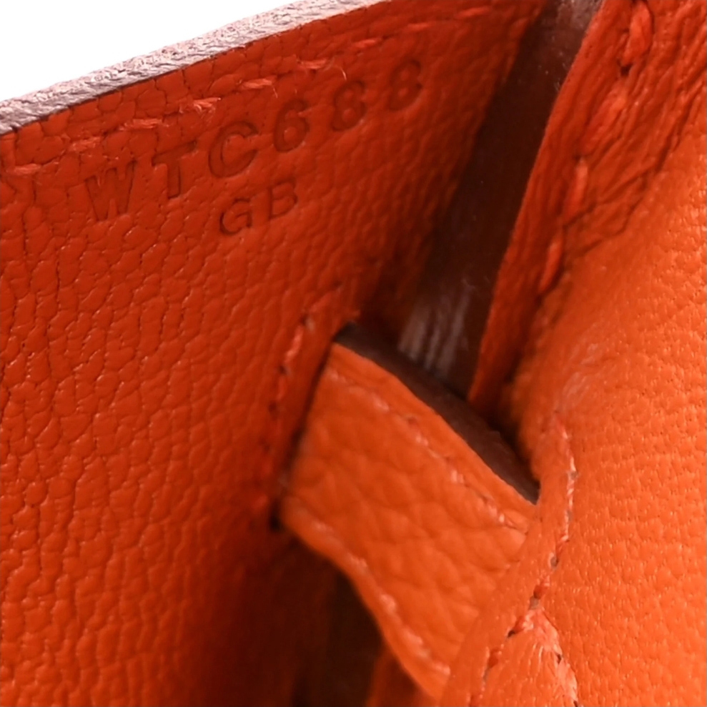 orange leather handbag
