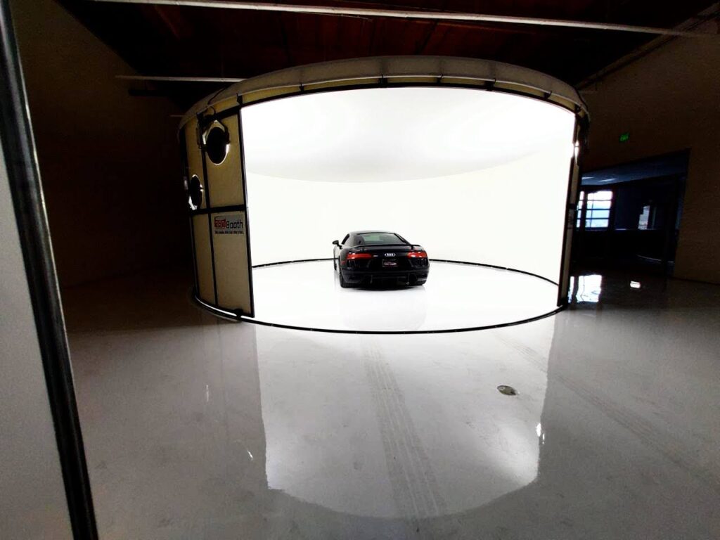 Vehicle exterior photographed in a 360Booth vehicle photo studio