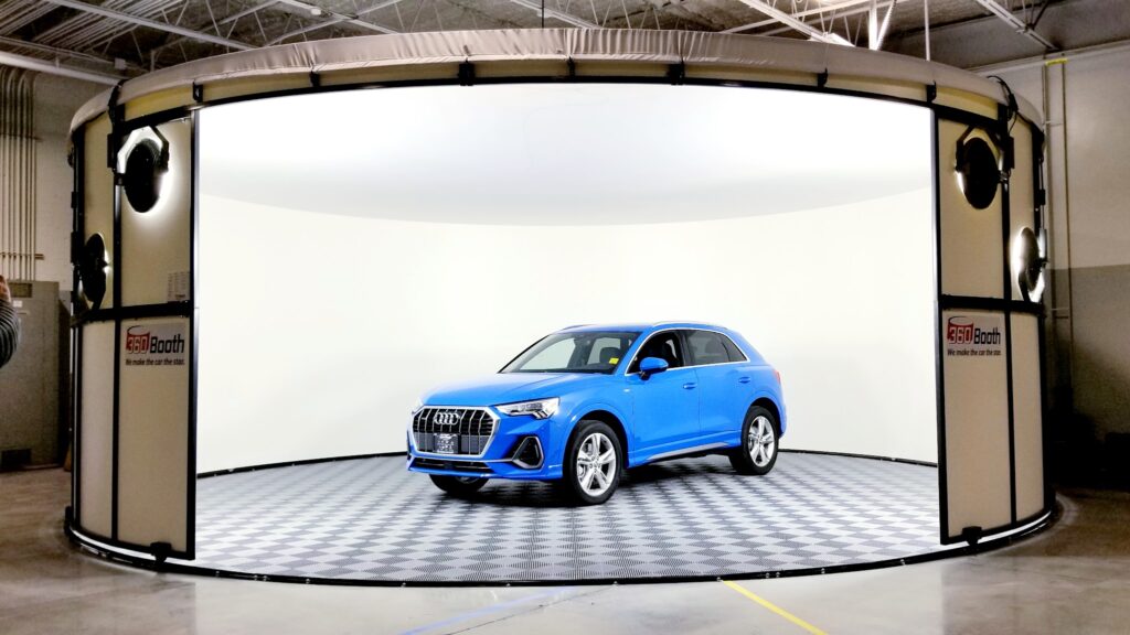 Vehicle exterior photographed in a 360Booth vehicle photo studio