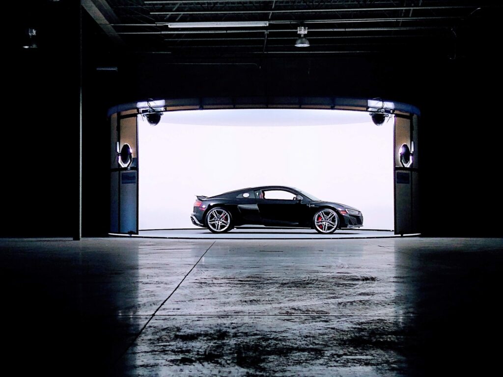 Vehicle exterior photographed in a 360Booth vehicle photo studio