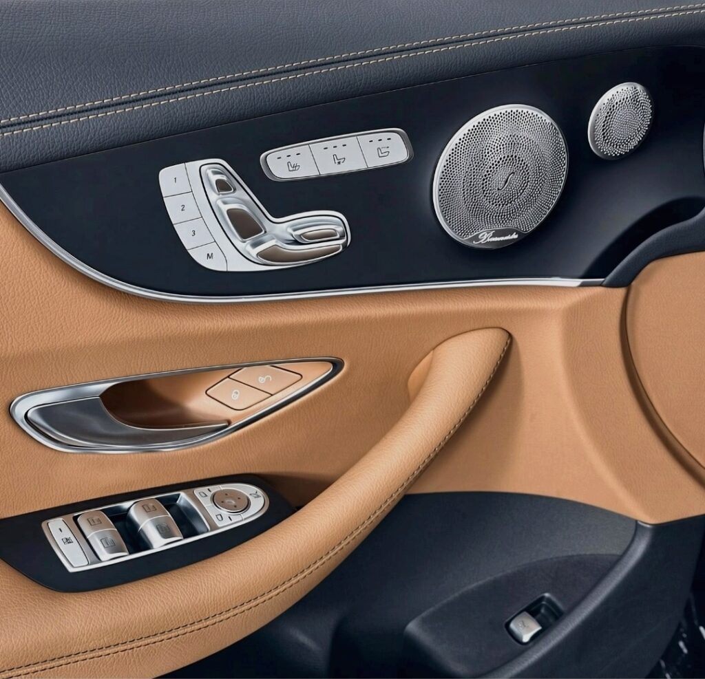 Close-up of a vehicle interior photographed for a dealership listing
