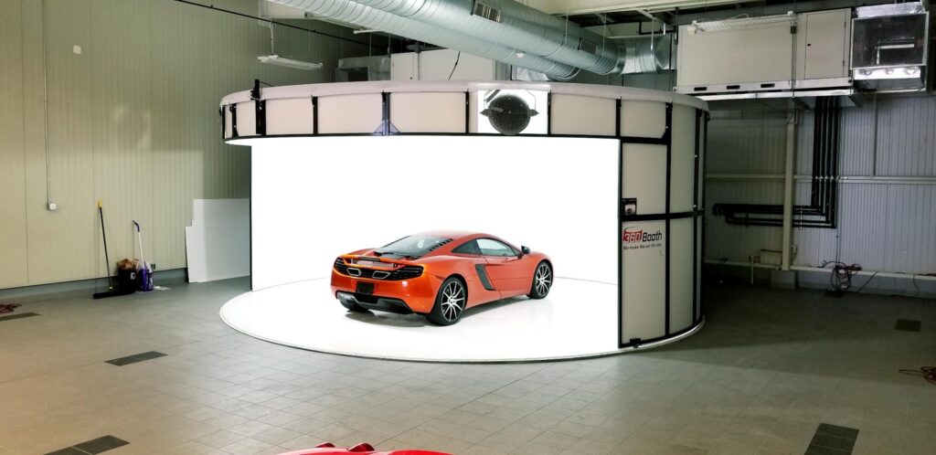 Vehicle exterior photographed in a 360Booth vehicle photo studio