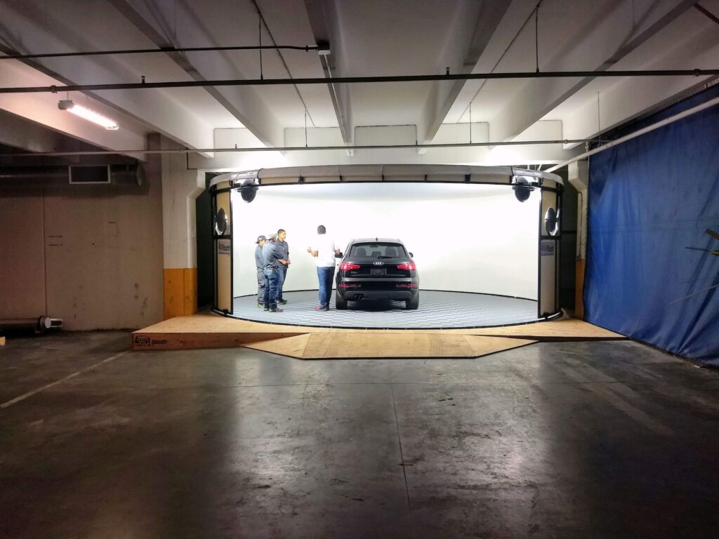 Vehicle exterior photographed in a 360Booth vehicle photo studio