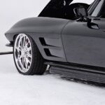 Close-up of a vehicle wheel and tire photographed for a dealership listing